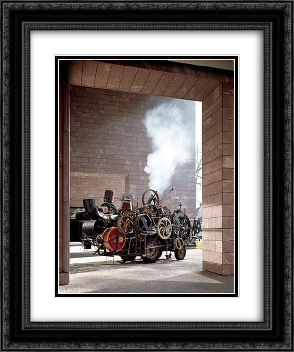 Klamauk 20x24 Black Ornate Wood Framed Art Print Poster with Double Matting by Tinguely, Jean