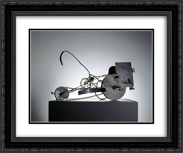 Meta - Matic No. 14 24x20 Black Ornate Wood Framed Art Print Poster with Double Matting by Tinguely, Jean