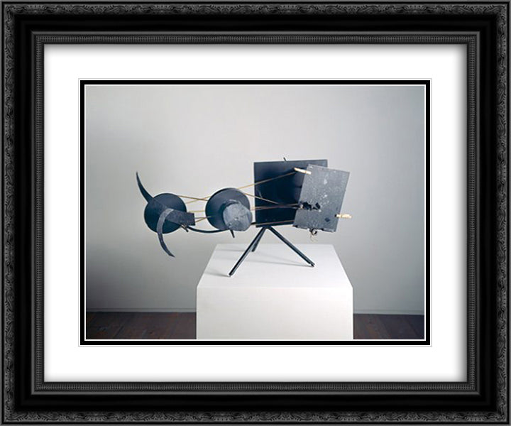 Meta - Matic No. 6 24x20 Black Ornate Wood Framed Art Print Poster with Double Matting by Tinguely, Jean