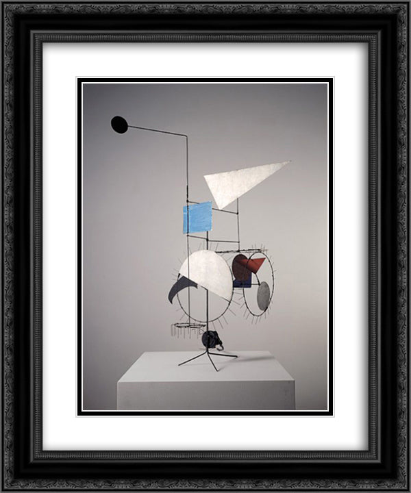 Meta - mecanique 20x24 Black Ornate Wood Framed Art Print Poster with Double Matting by Tinguely, Jean