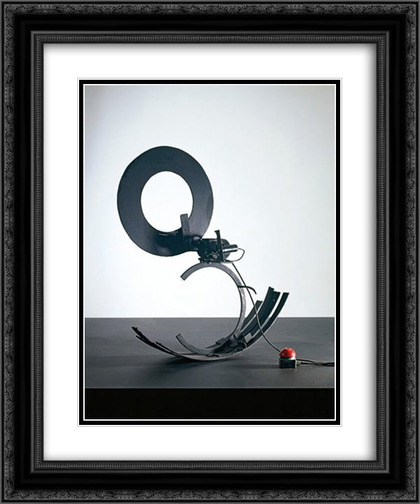 Santana 20x24 Black Ornate Wood Framed Art Print Poster with Double Matting by Tinguely, Jean