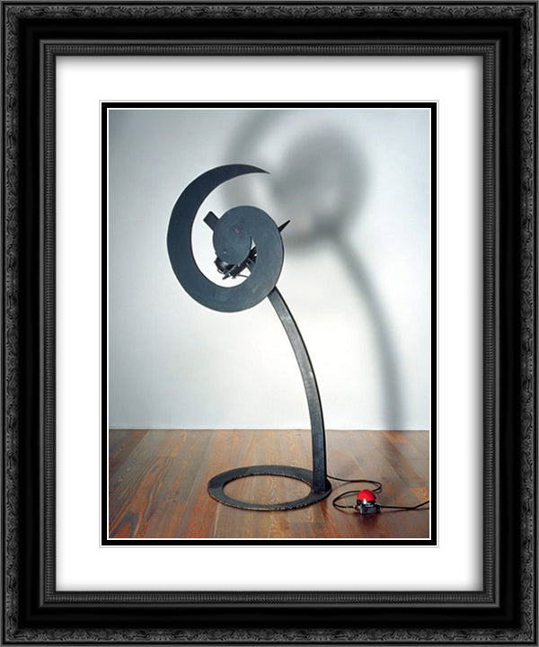 Spirale (Rorelse) 20x24 Black Ornate Wood Framed Art Print Poster with Double Matting by Tinguely, Jean