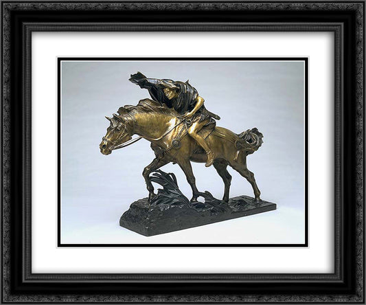 Caesar Crossing the Rubicon 24x20 Black Ornate Wood Framed Art Print Poster with Double Matting by Gerome, Jean Leon