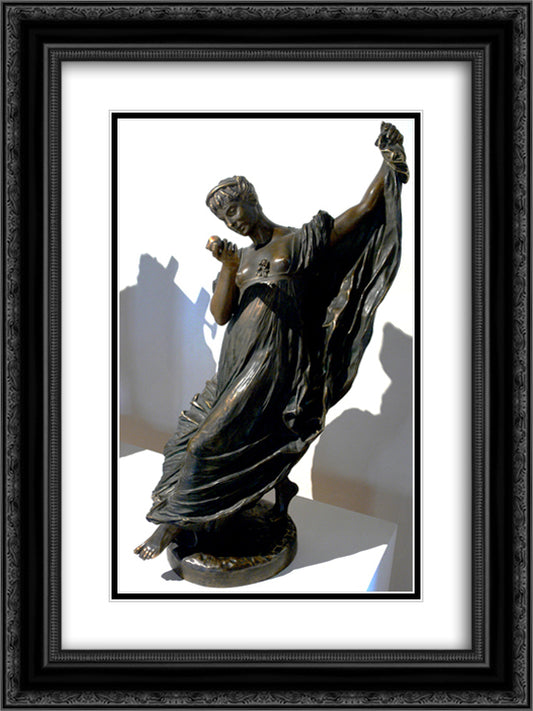 Dancer with an Apple 18x24 Black Ornate Wood Framed Art Print Poster with Double Matting by Gerome, Jean Leon