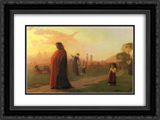 Dante (He Hath Seen Well) 24x18 Black Ornate Wood Framed Art Print Poster with Double Matting by Gerome, Jean Leon