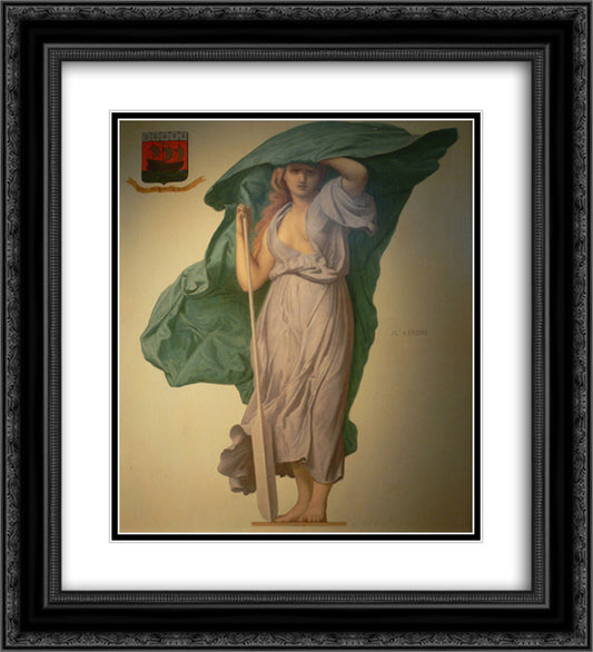 The Odysseus 20x22 Black Ornate Wood Framed Art Print Poster with Double Matting by Gerome, Jean Leon