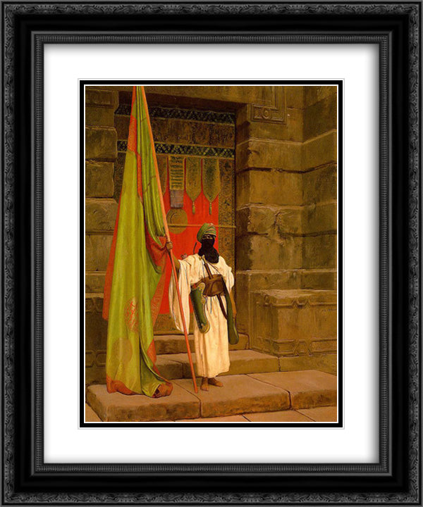 The Standard Bearer 20x24 Black Ornate Wood Framed Art Print Poster with Double Matting by Gerome, Jean Leon