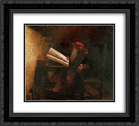 Faust 22x20 Black Ornate Wood Framed Art Print Poster with Double Matting by Laurens, Jean Paul