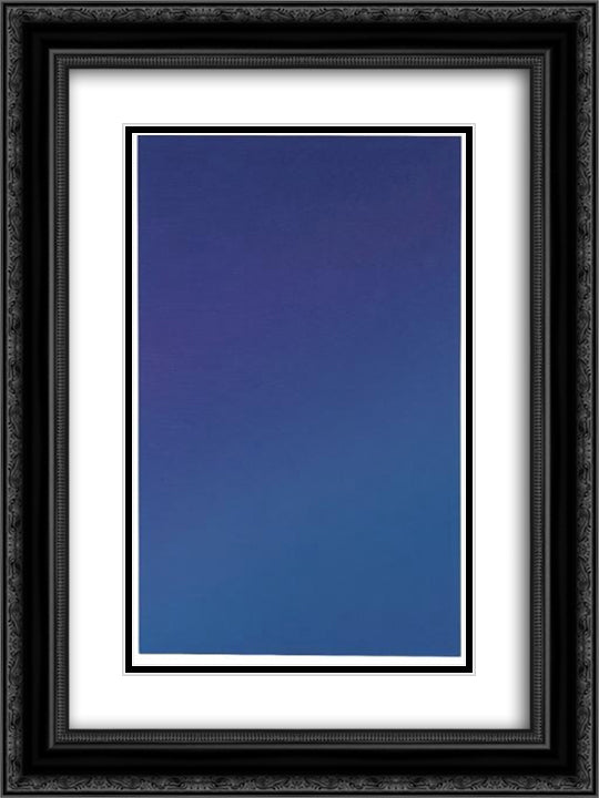 Blue 18x24 Black Ornate Wood Framed Art Print Poster with Double Matting by Verheyen, Jef