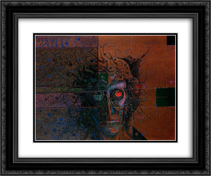 esser del Cap 24x20 Black Ornate Wood Framed Art Print Poster with Double Matting by Ponc, Joan