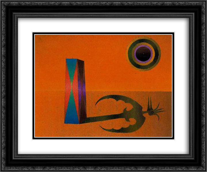 Natura silenciosa 24x20 Black Ornate Wood Framed Art Print Poster with Double Matting by Ponc, Joan