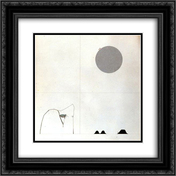 Suite Cuadrada Gran A 20x20 Black Ornate Wood Framed Art Print Poster with Double Matting by Ponc, Joan