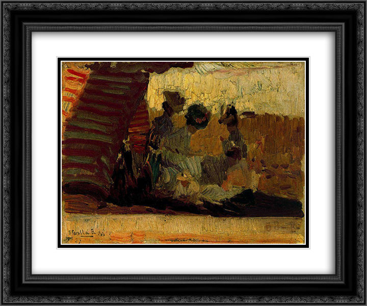 Beach of Biarritz 24x20 Black Ornate Wood Framed Art Print Poster with Double Matting by Sorolla, Joaquin