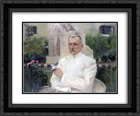 Portrait of D. Amalio Gimeno 24x20 Black Ornate Wood Framed Art Print Poster with Double Matting by Sorolla, Joaquin