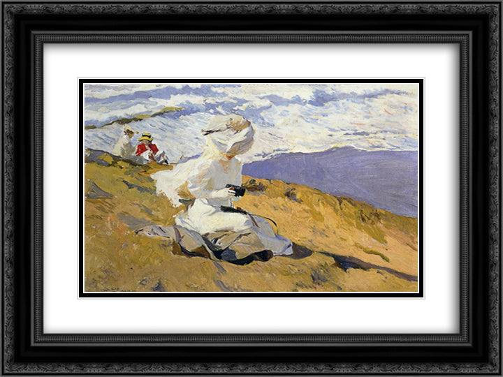Snapshot at Biarritz 24x18 Black Ornate Wood Framed Art Print Poster with Double Matting by Sorolla, Joaquin