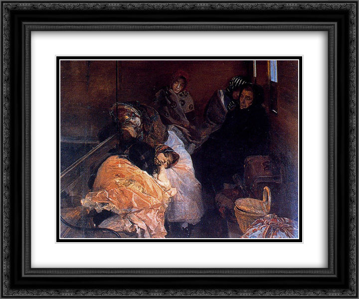 Trafficking in human beings 24x20 Black Ornate Wood Framed Art Print Poster with Double Matting by Sorolla, Joaquin