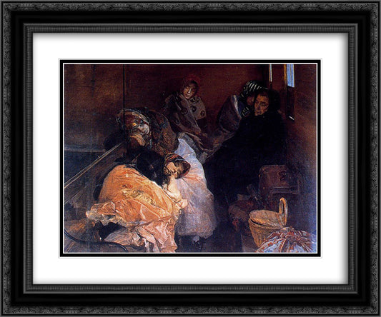 Trafficking in human beings 24x20 Black Ornate Wood Framed Art Print Poster with Double Matting by Sorolla, Joaquin