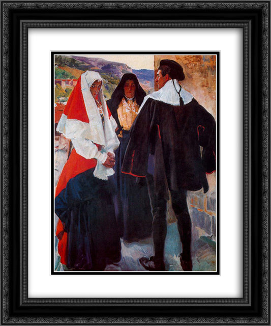 Types of the Roncal 20x24 Black Ornate Wood Framed Art Print Poster with Double Matting by Sorolla, Joaquin