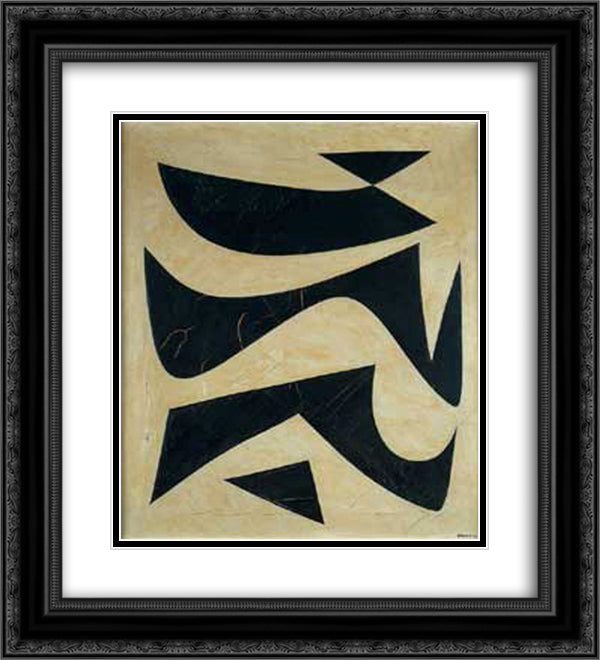C9 20x22 Black Ornate Wood Framed Art Print Poster with Double Matting by Rodrigo, Joaquim