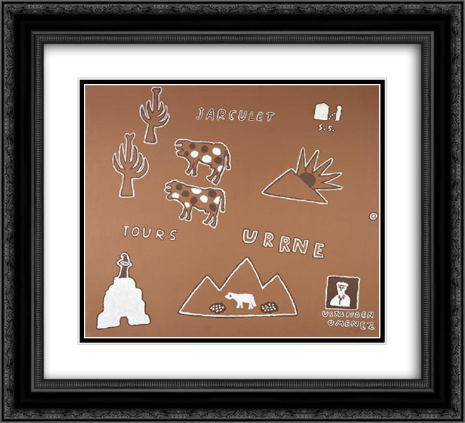 Paris - S. Sebastien 3 22x20 Black Ornate Wood Framed Art Print Poster with Double Matting by Rodrigo, Joaquim