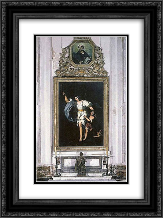 Capilla del Santo angel de la Guarda de la Iglesia Catedral de Cadiz 18x24 Black Ornate Wood Framed Art Print Poster with Double Matting by Fernandez Cruzado, Joaquin Manuel