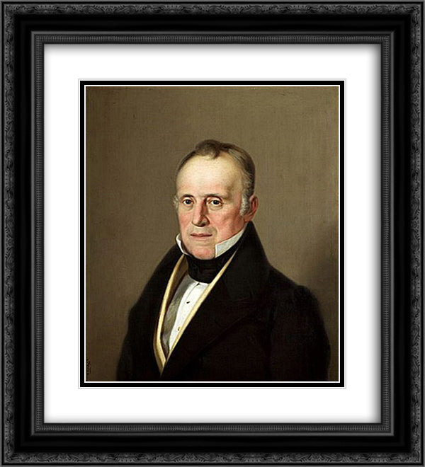 Retrato de hombre 20x22 Black Ornate Wood Framed Art Print Poster with Double Matting by Fernandez Cruzado, Joaquin Manuel