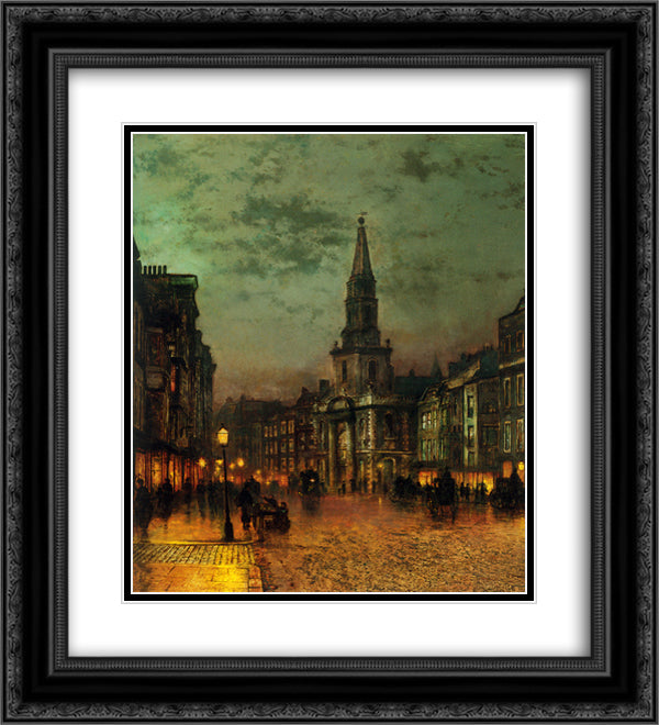 Blackman Street, London 20x22 Black Ornate Wood Framed Art Print Poster with Double Matting by Grimshaw, John Atkinson