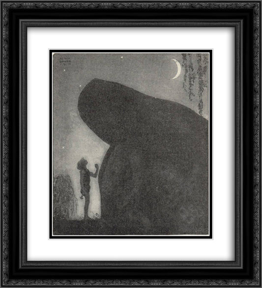 Awake Groa Awake Mother 20x22 Black Ornate Wood Framed Art Print Poster with Double Matting by Bauer, John