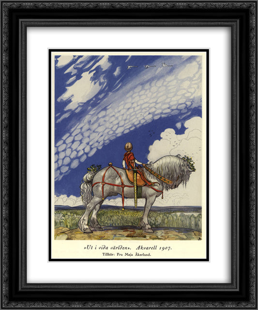 Into the wide wide world 20x24 Black Ornate Wood Framed Art Print Poster with Double Matting by Bauer, John