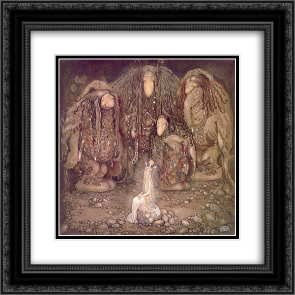 Look at my sons! You won't find more beautiful trolls on this side of the moon 20x20 Black Ornate Wood Framed Art Print Poster with Double Matting by Bauer, John