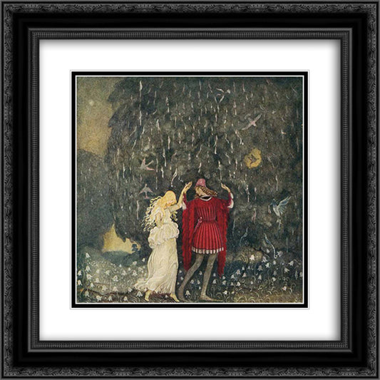 Tomtar 20x20 Black Ornate Wood Framed Art Print Poster with Double Matting by Bauer, John