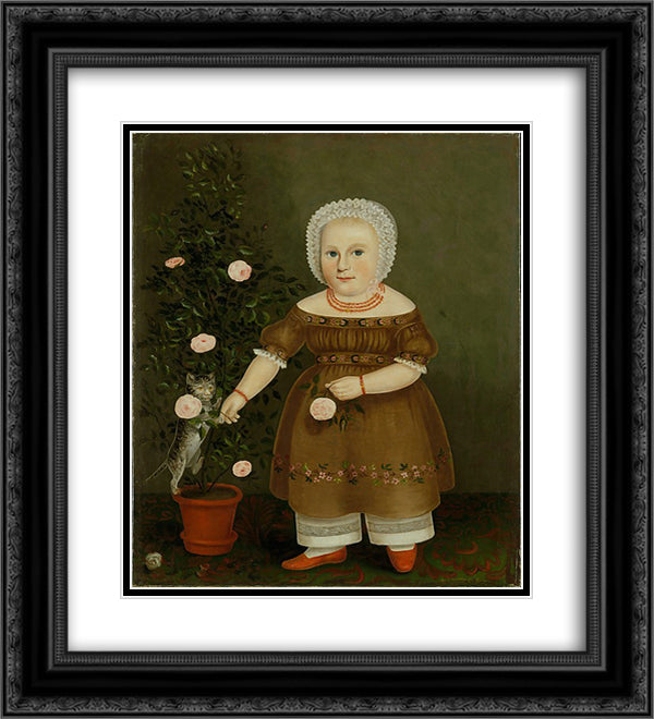 Emma Homan 20x22 Black Ornate Wood Framed Art Print Poster with Double Matting by Bradley, John