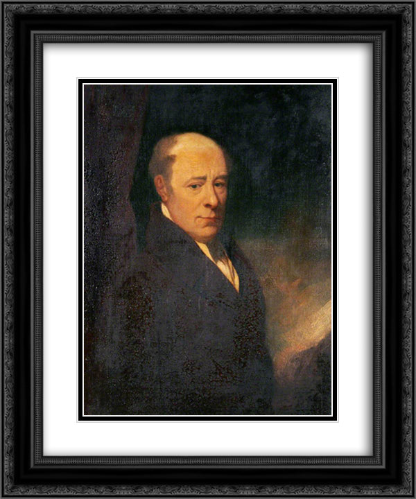 Sir Robert Seppings 20x24 Black Ornate Wood Framed Art Print Poster with Double Matting by Bradley, John