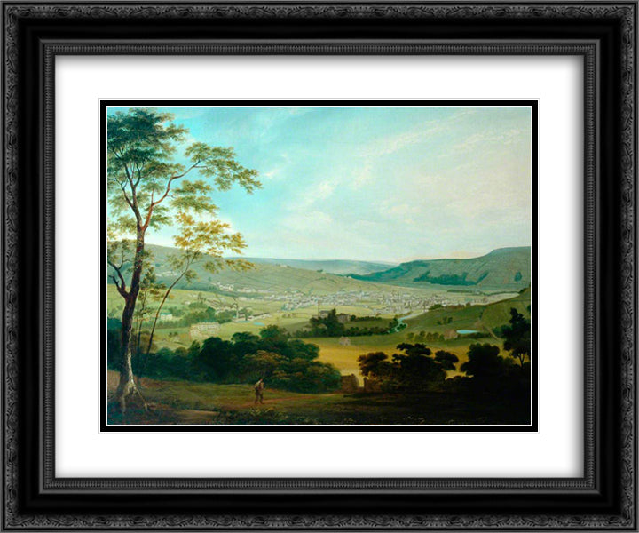 View of Keighley 24x20 Black Ornate Wood Framed Art Print Poster with Double Matting by Bradley, John