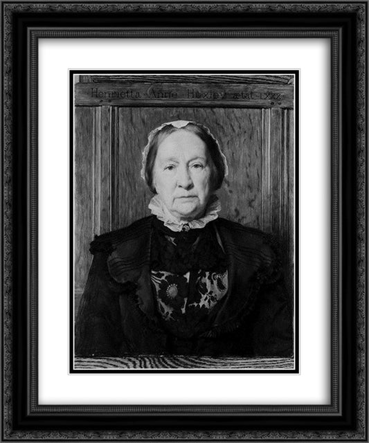 Mrs Huxley 20x24 Black Ornate Wood Framed Art Print Poster with Double Matting by Collier, John