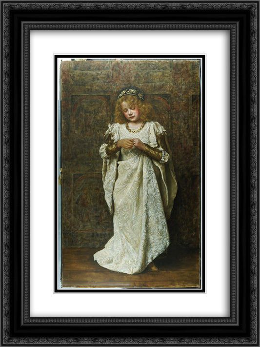 The Child Bride 18x24 Black Ornate Wood Framed Art Print Poster with Double Matting by Collier, John