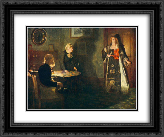 The Prodigal Daughter 24x20 Black Ornate Wood Framed Art Print Poster with Double Matting by Collier, John