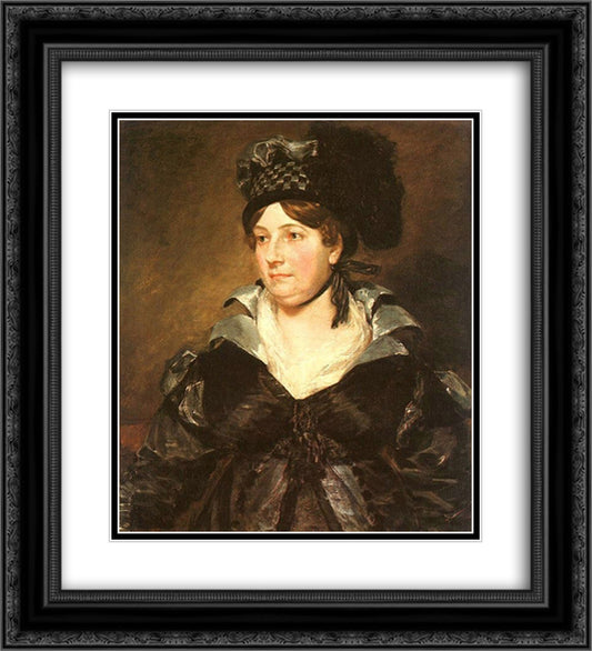 Mrs. James Pulham Sr. 20x22 Black Ornate Wood Framed Art Print Poster with Double Matting by Constable, John