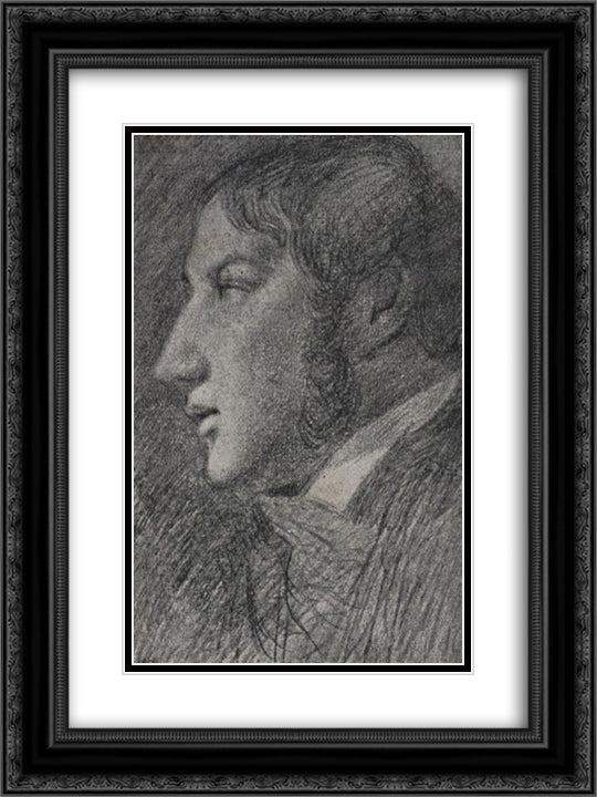 SelfPortrait 18x24 Black Ornate Wood Framed Art Print Poster with Double Matting by Constable, John