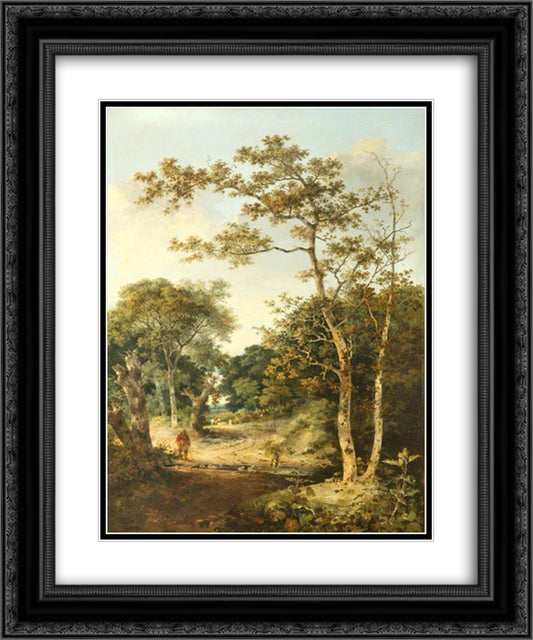 Marlingford Grove 20x24 Black Ornate Wood Framed Art Print Poster with Double Matting by Crome, John