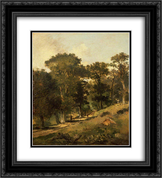 Postwick Grove, Norwich 20x22 Black Ornate Wood Framed Art Print Poster with Double Matting by Crome, John