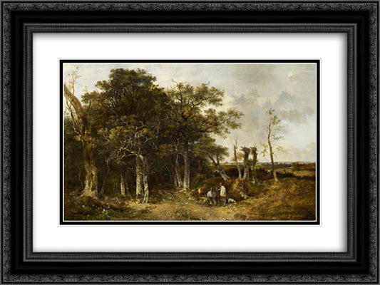 The Beaters 24x18 Black Ornate Wood Framed Art Print Poster with Double Matting by Crome, John