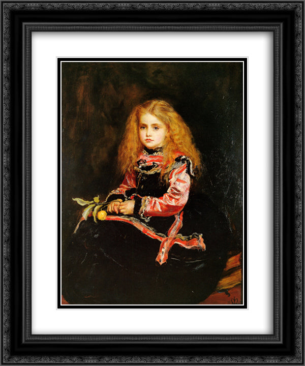 A Souvenir of Velazquez 20x24 Black Ornate Wood Framed Art Print Poster with Double Matting by Millais, John Everett