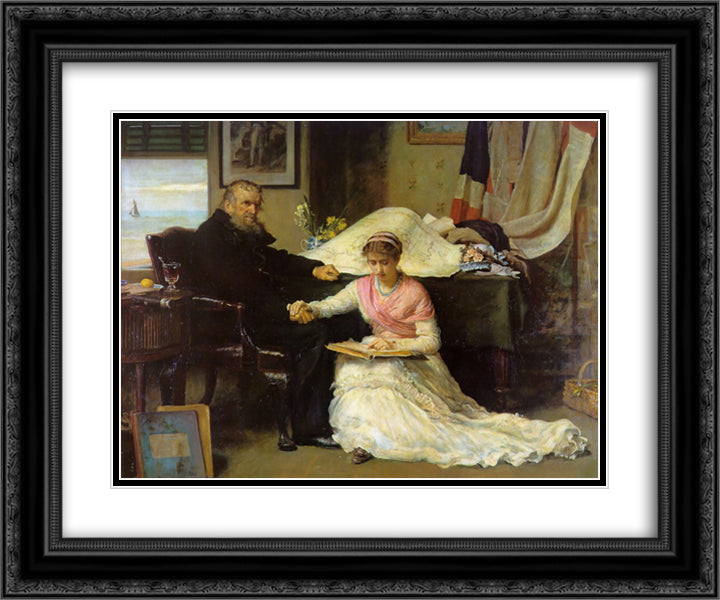 North West Passage 24x20 Black Ornate Wood Framed Art Print Poster with Double Matting by Millais, John Everett