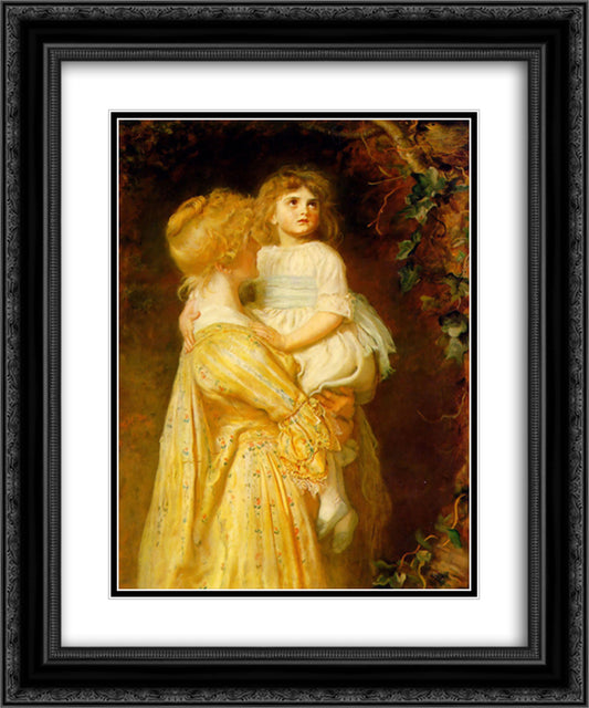 The Nest 20x24 Black Ornate Wood Framed Art Print Poster with Double Matting by Millais, John Everett