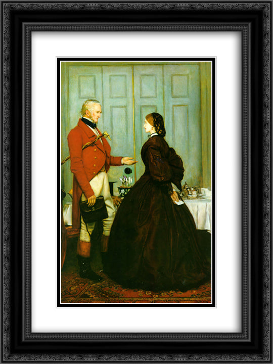 Trust Me 18x24 Black Ornate Wood Framed Art Print Poster with Double Matting by Millais, John Everett