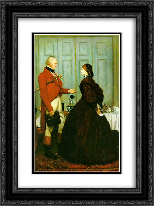 Trust Me 18x24 Black Ornate Wood Framed Art Print Poster with Double Matting by Millais, John Everett