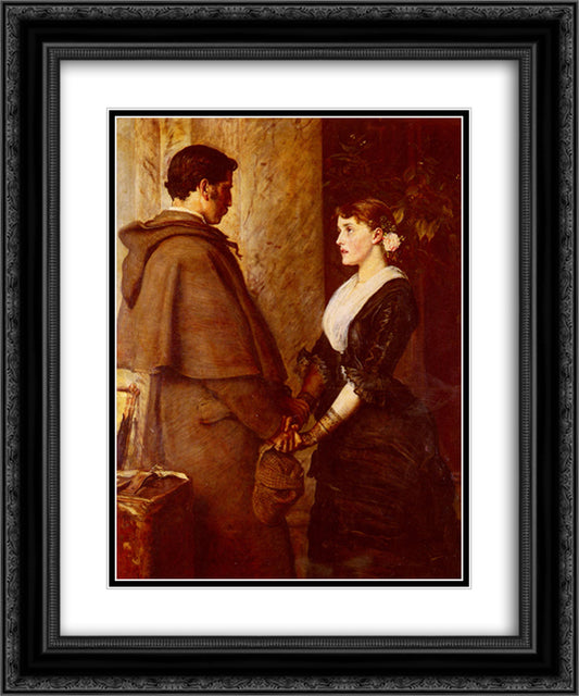 Yes 20x24 Black Ornate Wood Framed Art Print Poster with Double Matting by Millais, John Everett