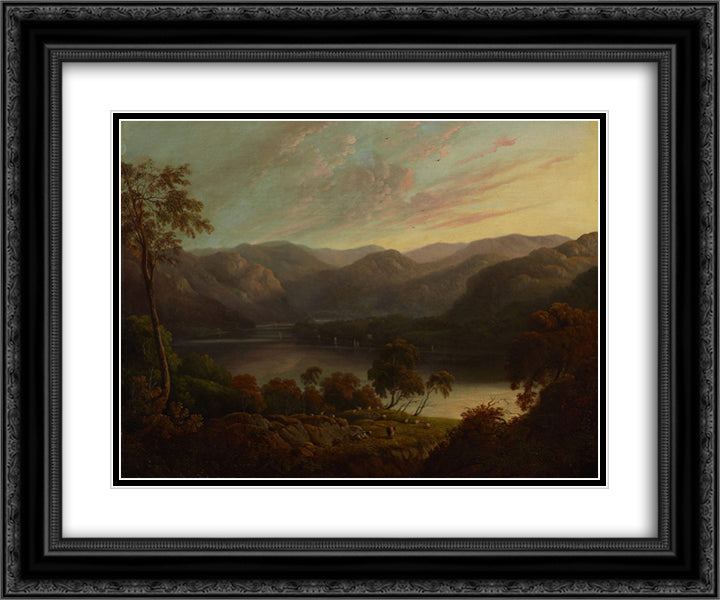Landscape view in Cumberland 24x20 Black Ornate Wood Framed Art Print Poster with Double Matting by Glover, John