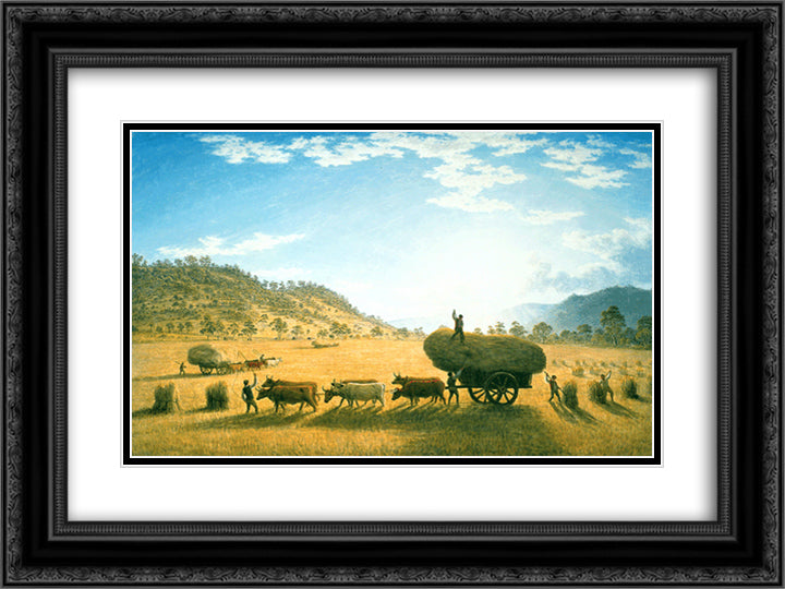 My Harvest Home 24x18 Black Ornate Wood Framed Art Print Poster with Double Matting by Glover, John
